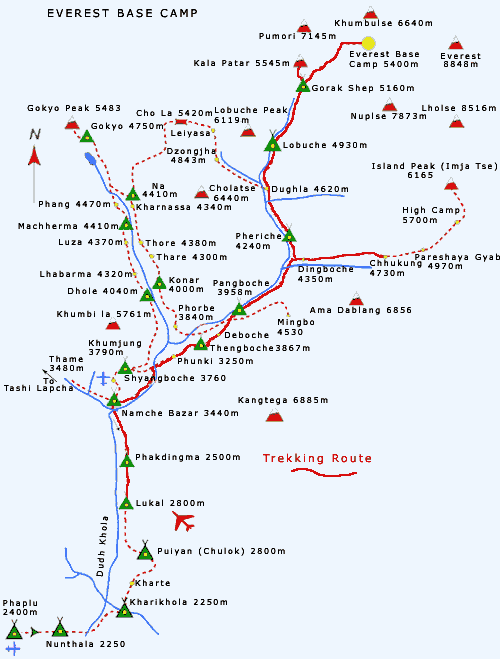 Everest Base Camp Map